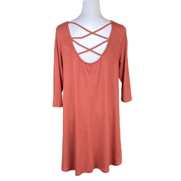 Wishlist 3/4 Sleeve Swing Dress With Open Back, Size S - Picture 2 of 6